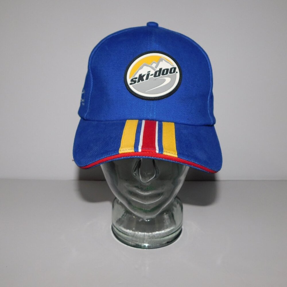 VTG SKI-DOO Hat Cap RARE TUCK AWAY EAR MUFFS SNO GEAR Blue UNUSED Cotton
